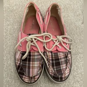 U.S. Polo Assn plaid shoes, used, size 9.5